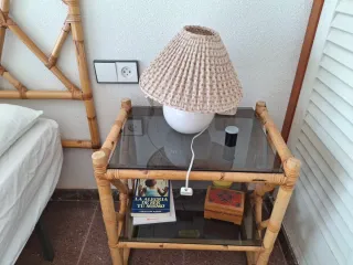 Comodini in bambù e cristallo