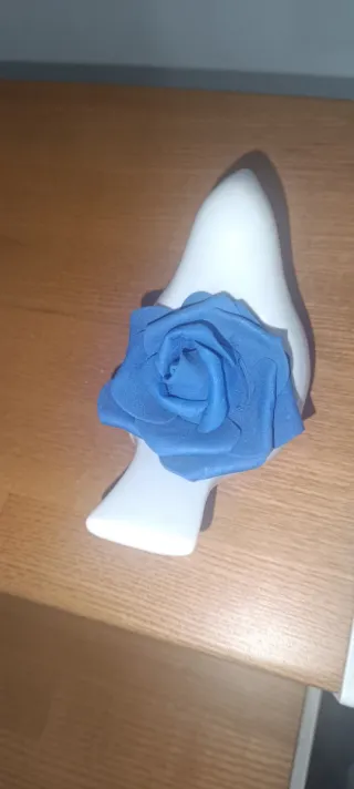 Portacandele Uccellino Ceramica Blu