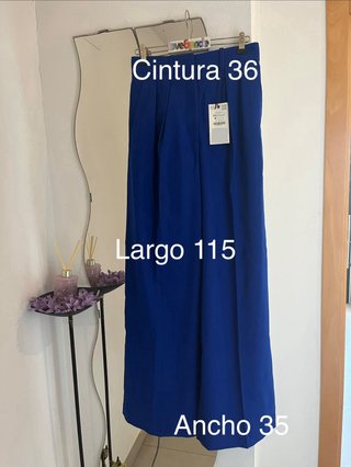 Pantalón ancho Zara azul