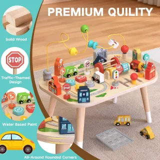 Mesa Actividades Montessori Madera Niños