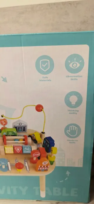 Mesa Actividades Montessori Madera Niños