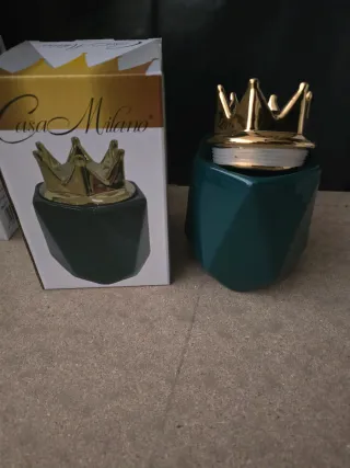 Barattolo Porcellana con Corona