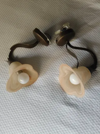 Apliques de pared beige y marrón