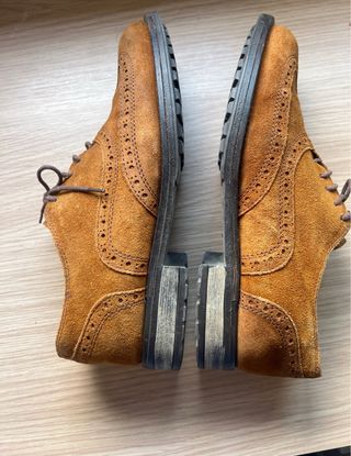 Zapatos de ante camel