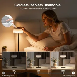 Lámpara LED Inalámbrica Mesa 2 Piezas