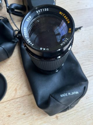 Canon AV1 Cámara Analógica +Objetivos y Accesorios