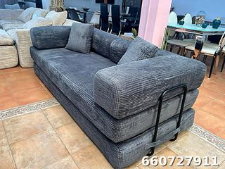 Sofá Cama Gris Corduroy Doble 90cm ULTRA COMODO