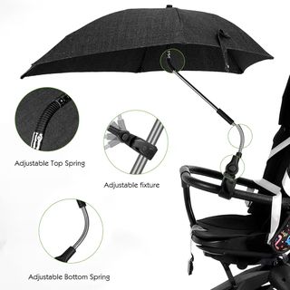 Sombrilla Universal Carrito Bebé Negra
