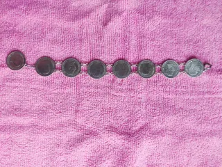 Pulsera monedas plata vintage Alfonso XII-XIII.