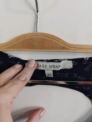 Vestido corto azul y blanco talla M