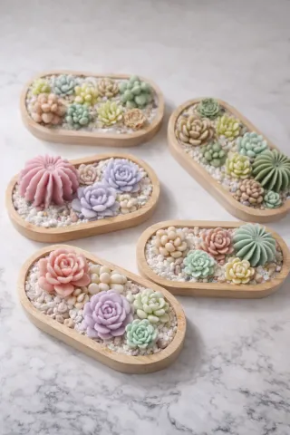 Candele decorative a forma di cactus