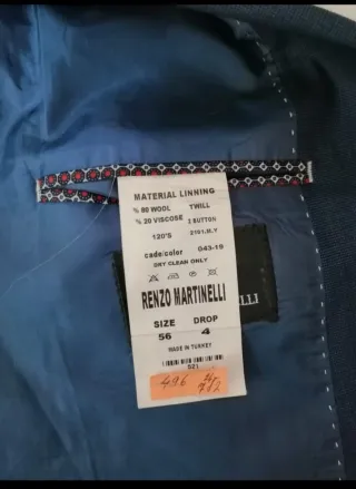 Traje y Pantalón Azul Hombre