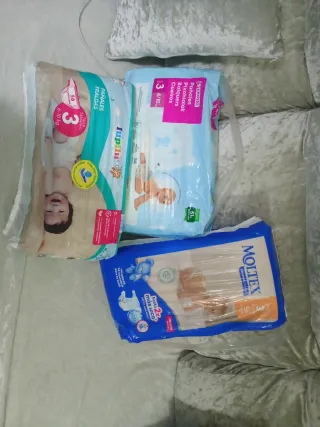 Lote Pañales Talla 3 (Lupilu, Eroski, Moltex)