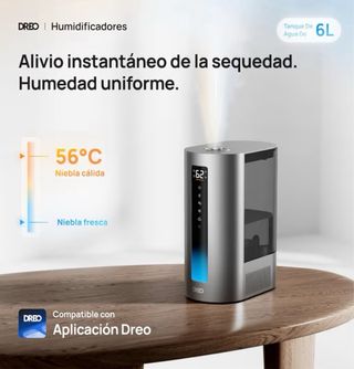 A ESTRENAR. Humidificador Dreo Plata Transparente