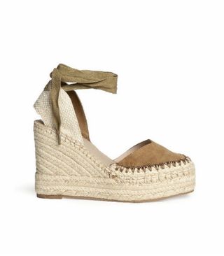 Sandalias cuña esparto lazo talla 39