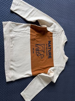 Sudadera niño Okaidi beige y marrón