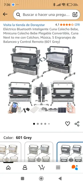 Cuna colecho con mosquitera