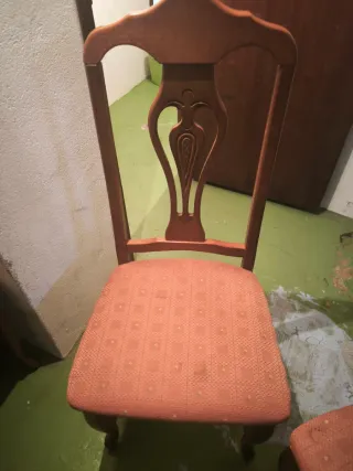 Juego de 6 sillas de comedor de madera