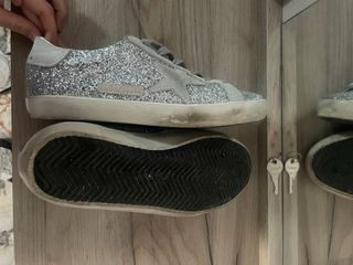 Golden Goose Zapatillas Glitter Beige/Plata