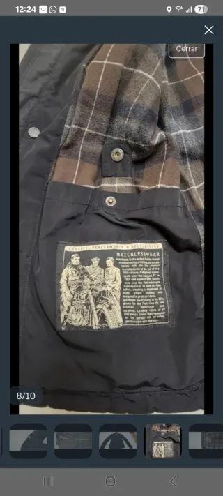 Chaqueta acolchada Matchless negra