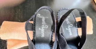 Sandalias Juncal Aguirre cuña yute negras