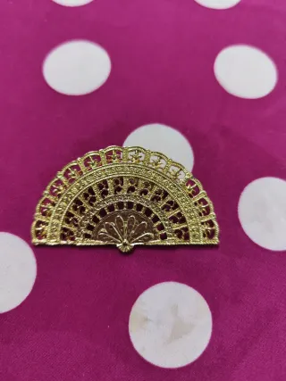 Broche abanico dorado filigrana