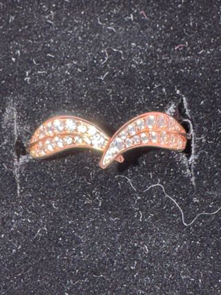 Anillo Pandora Oro rosado con Circonitas