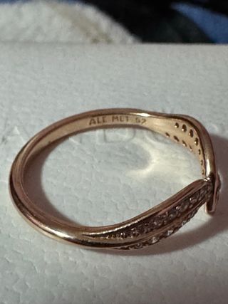 Anillo Pandora Oro rosado con Circonitas