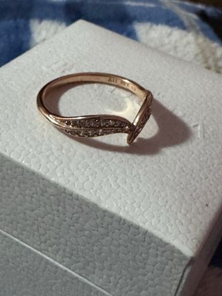 Anillo Pandora Oro rosado con Circonitas