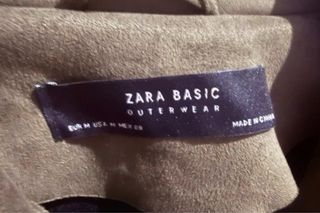 Chaqueta Zara Basic estilo motero verde