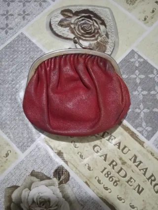 Portamonete donna rosso vintage
