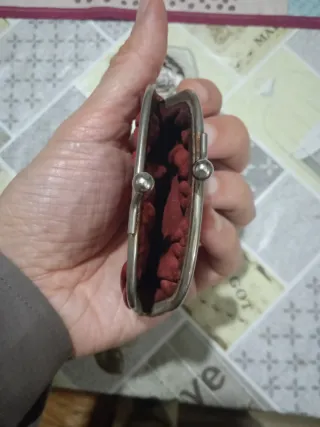 Portamonete donna rosso vintage