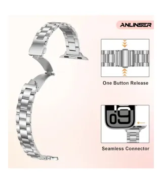 Correa Acero Inoxidable Apple Watch Mujer