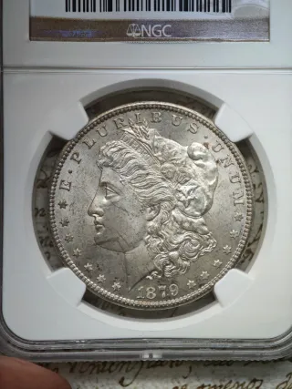 1879 S Morgan Dólar NGC MS64 Plata