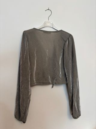 Top fiesta plateado Pull&Bear XS
