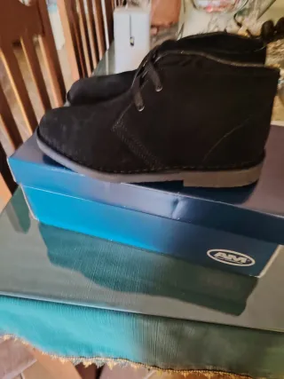 Botas de ante negro hombre talla 40