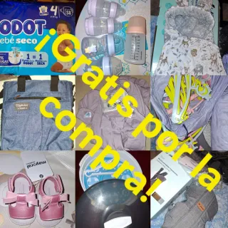Lote Bebé: Armario, mini cuna, cambiador, hamaca..