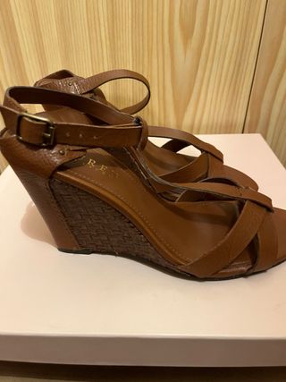 Sandalias Cuña Ralph Lauren Marrones