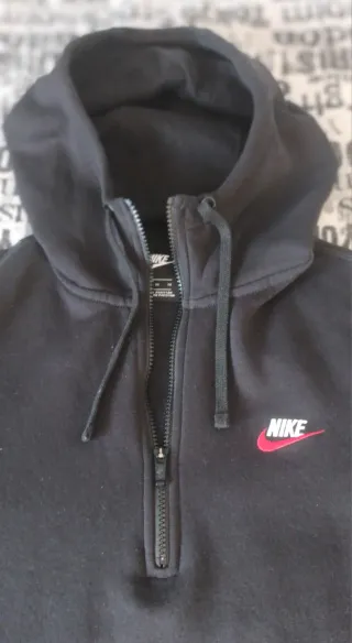 Sudadera Nike media cremallera negra