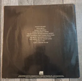 Vinilo AC/DC Back in Black Hard Rock