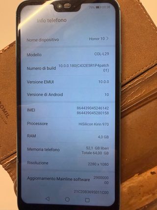 Huawei Honor 10 Grigio