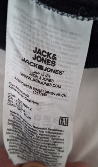 Sudadera Jack & Jones Negra y Gris