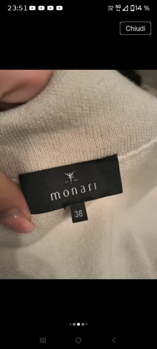 Abito Monari beige e nero