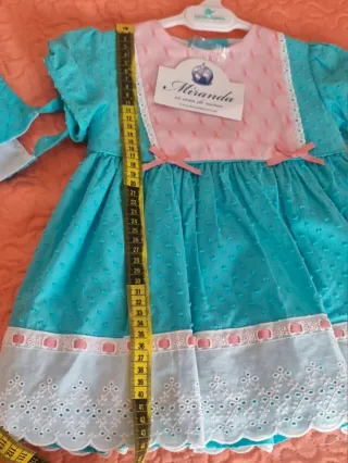 Vestido con bragua y capota Miranda ceremonia 2 añ