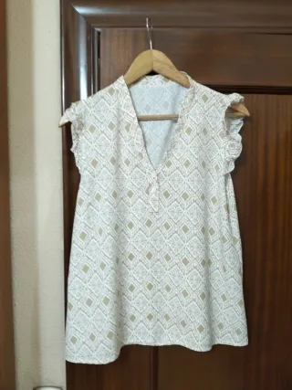 Blusa manga corta, talla L
