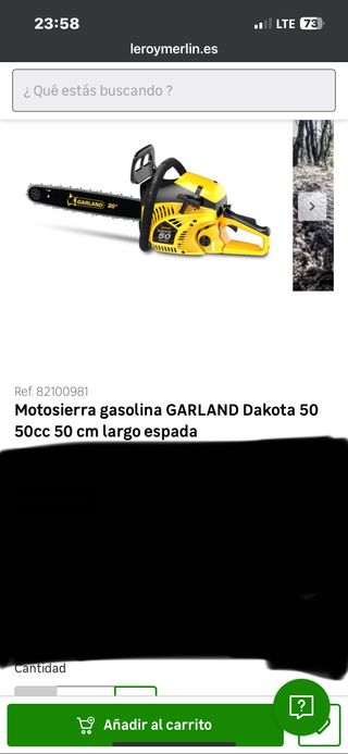 Motosierra gasolina GARLAND Dakota 50