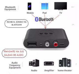 2 unidades Adaptador Receptor Audio Bluetooth NFC