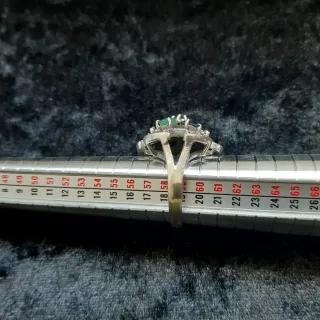 Anillo Plata Ley Art Déco Rubíes Zafiros