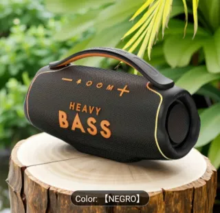 Altavoz Portátil Negro y Naranja