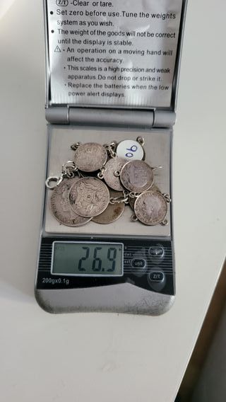 Pulsera 13 monedas antiguas plata